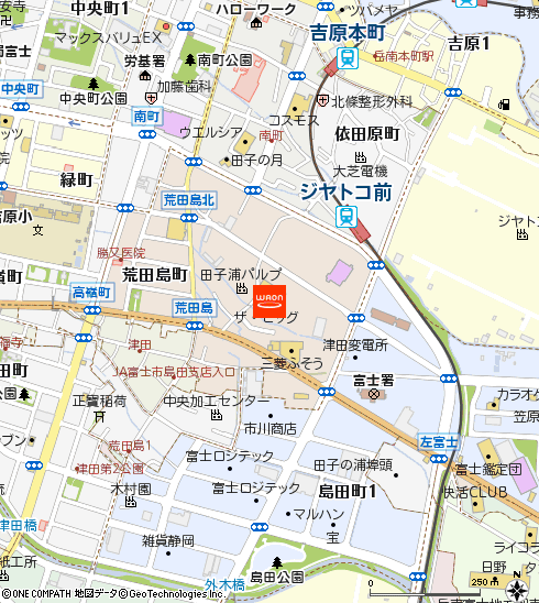 ザ・ビッグ富士荒田島店付近の地図